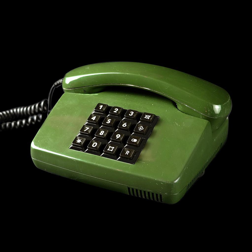 grünes Tastentelefon 90er Jahre