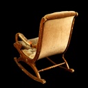 Schaukelstuhl, beige