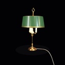 Tischlampe mit grünem Schirm