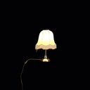 Tischlampe mit Glockenschirm