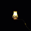 Tischlampe mit Lederschirm