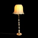 Stehlampe klassisch, heller Schirm 