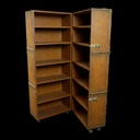 rollbarer brauner Schrankkoffer