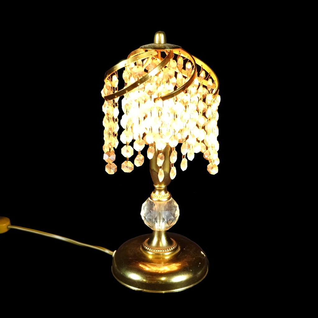 Tischlampe mit Glasperlen