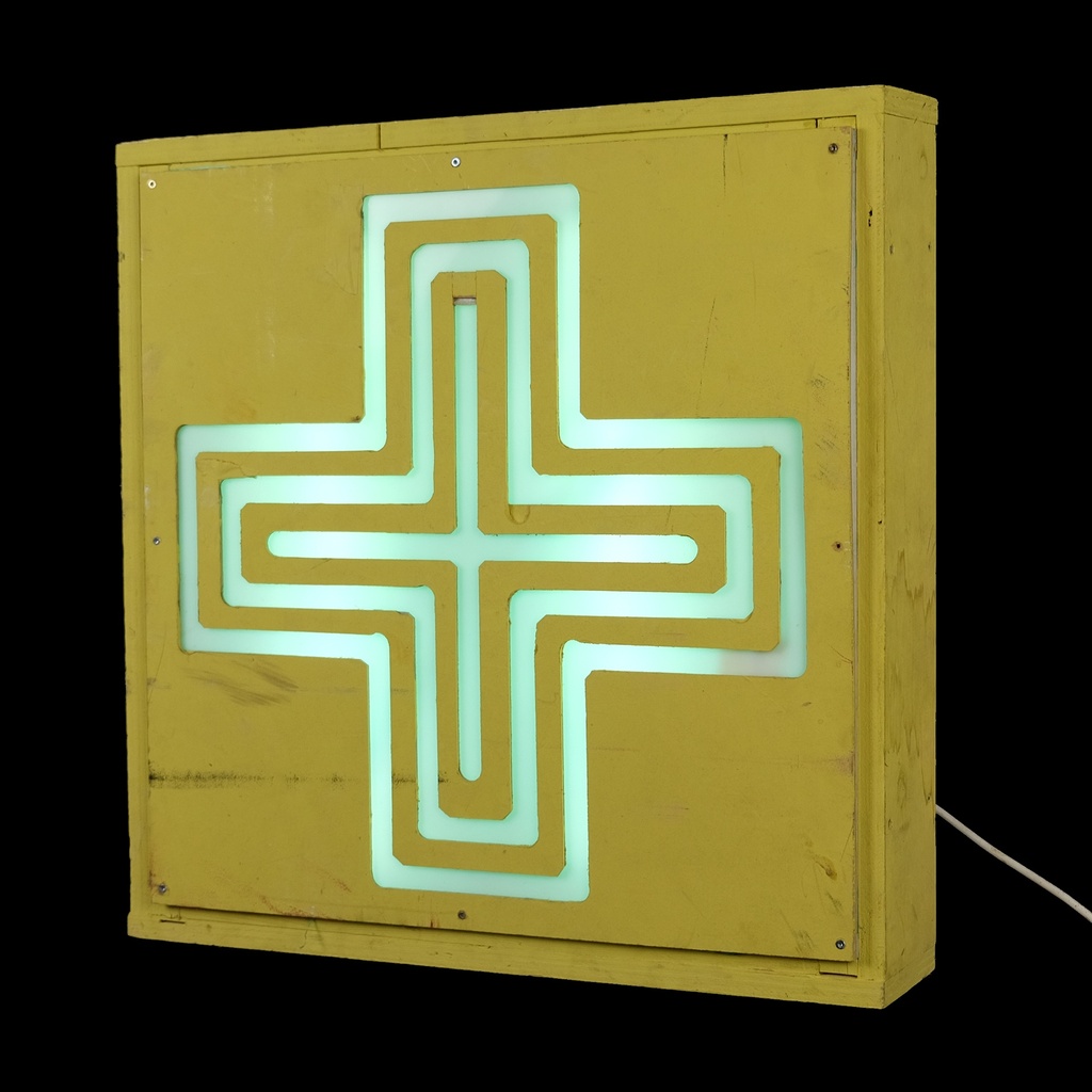 Leuchtschild mit Apothekenkreuz
