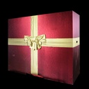 rotes Geschenk auf Rollen