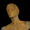 männlichen Schaufensterpuppe mit Rostpatina
