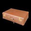 alter, brauner Hartschalen-Reisekoffer