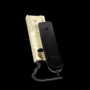 weißes Türtelefon