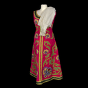 buntes, bestickte Kleid