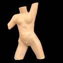 beige Büste aus Pappmaché