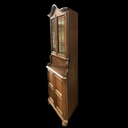 Eckschrank aus dunklem Holz