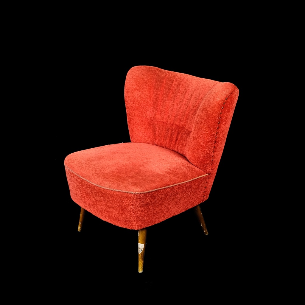Sessel, rot, Cocktailsessel