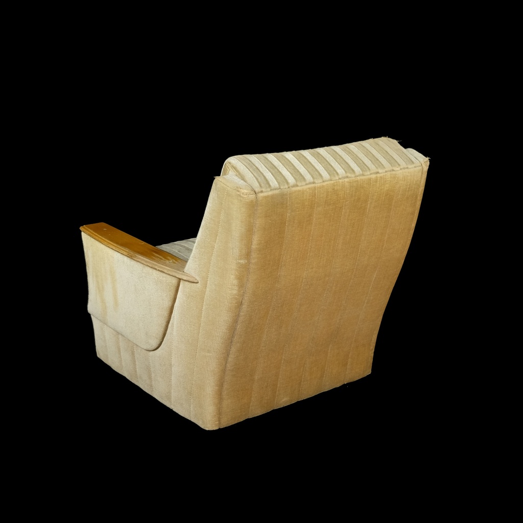 Sessel, beige gestreift