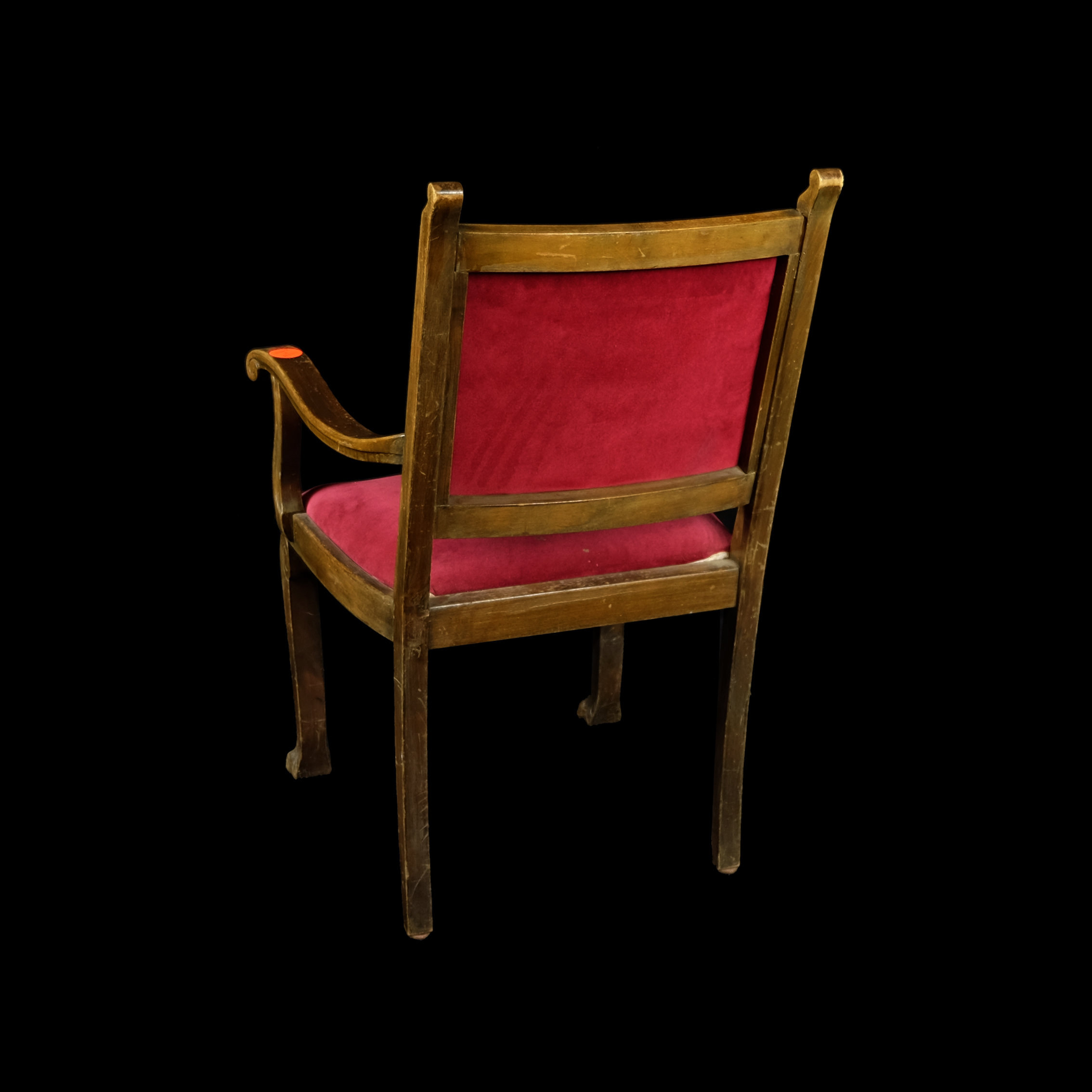 Sessel mit Holzgestell, rosa