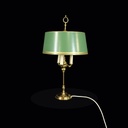 Tischlampe mit grünem Schirm