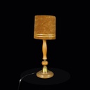 Tischlampe mit Schirm aus Kunstleder