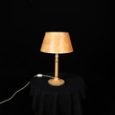 Tischlampe mit orangem Schirm
