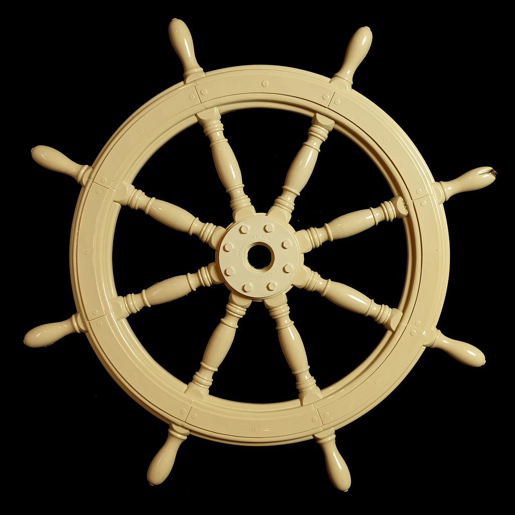 weißes Plastiksteuerrad