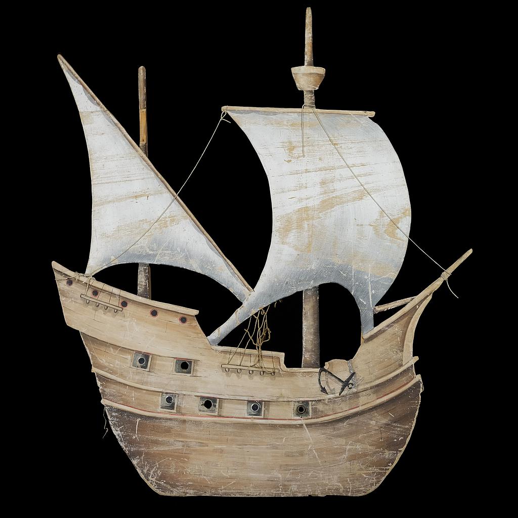 kleine Schiffssilhouette