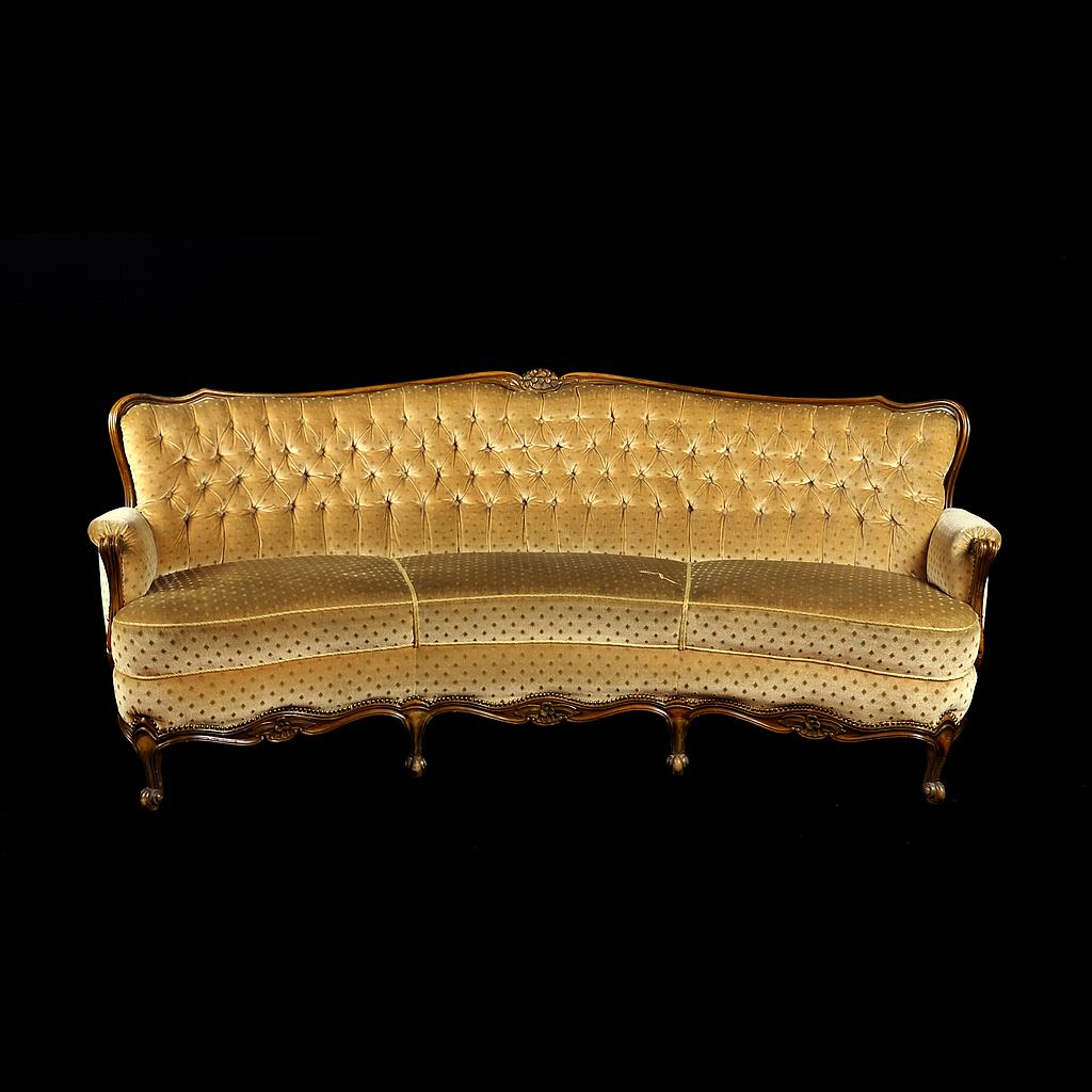 Rundsofa, beige, Viersitzer, Garnitur