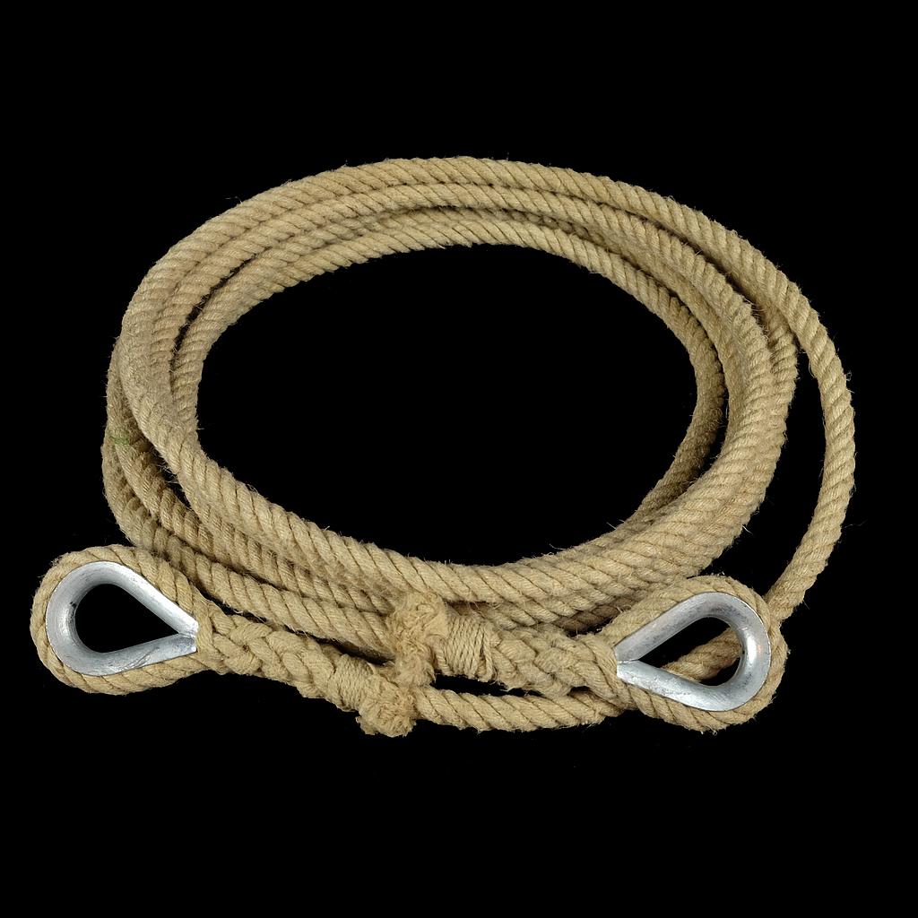 beiges Seil mit Metallösen, 10m
