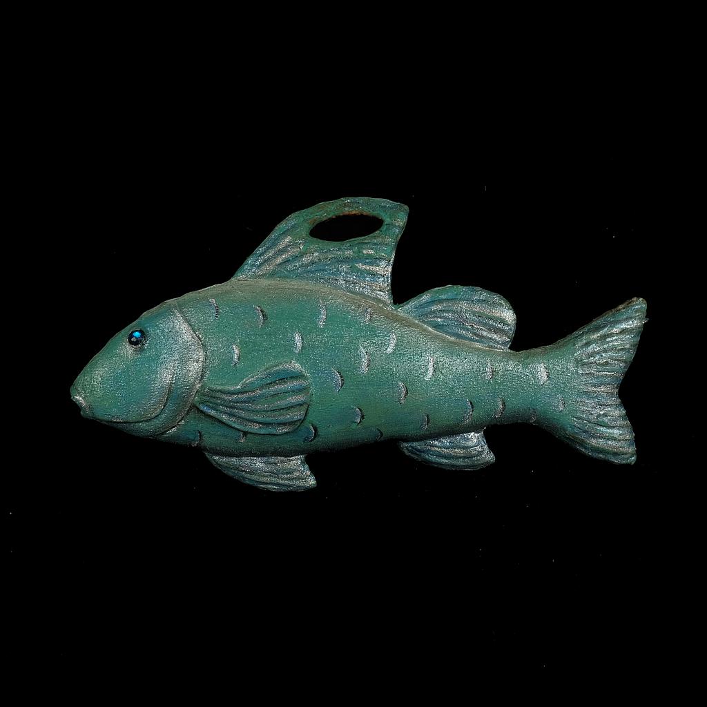 türkiser Glitzer-Fisch