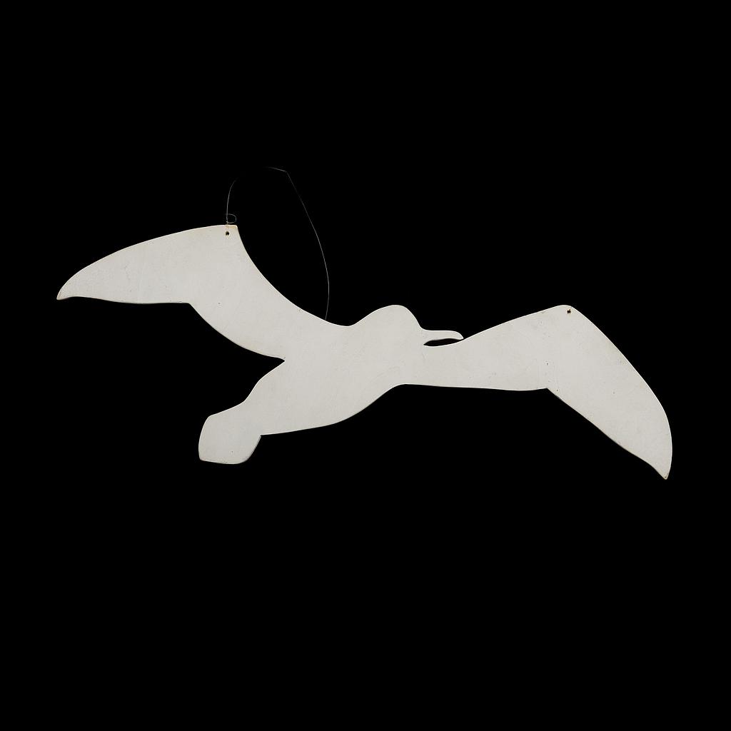 weiße Möwe aus Holz (2D)
