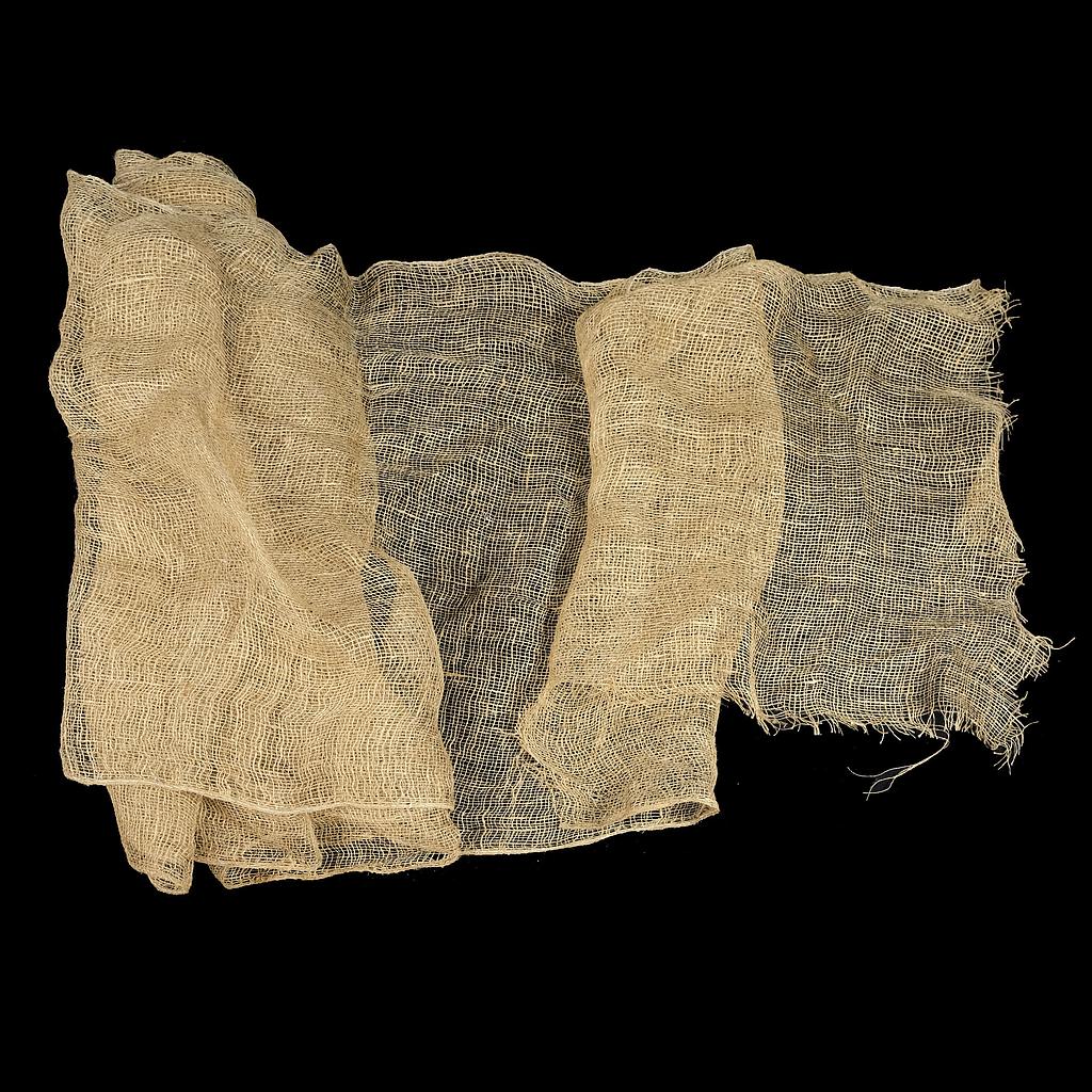 langes, beiges Netz aus Jute