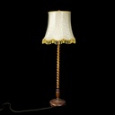 Stehlampe klassisch, weißer Schirm