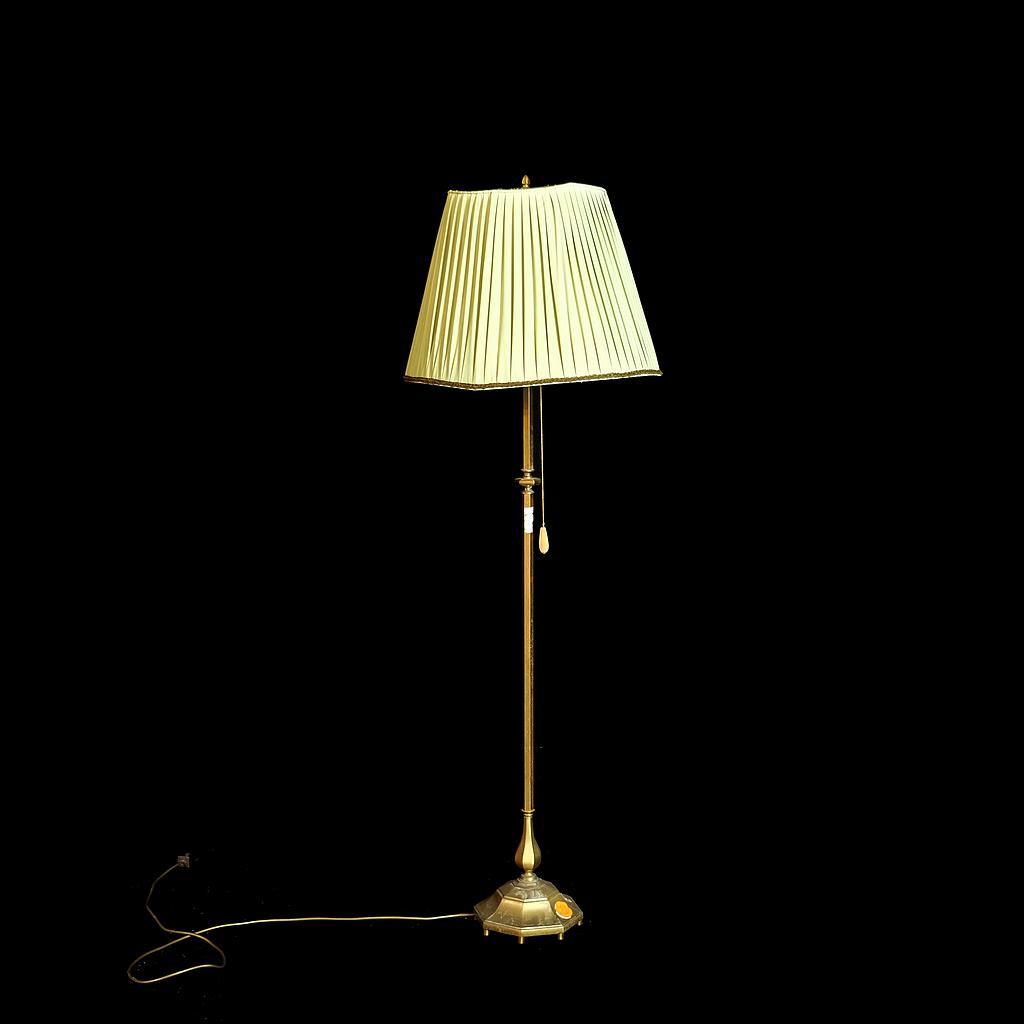 Stehlampe, hellgrün Plissee