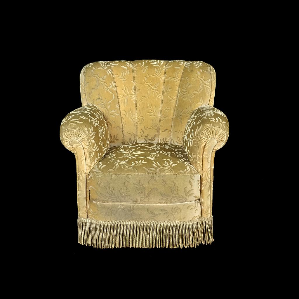 Sessel, beige gemustert, Garnitur