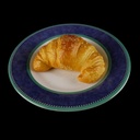 Teller mit Kunst-Croissants