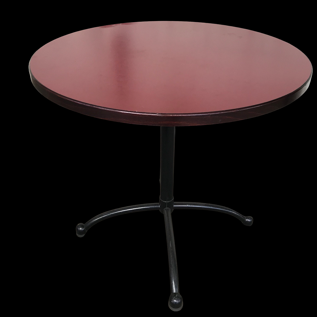 Thonet Tisch, rund mit Metallgestell