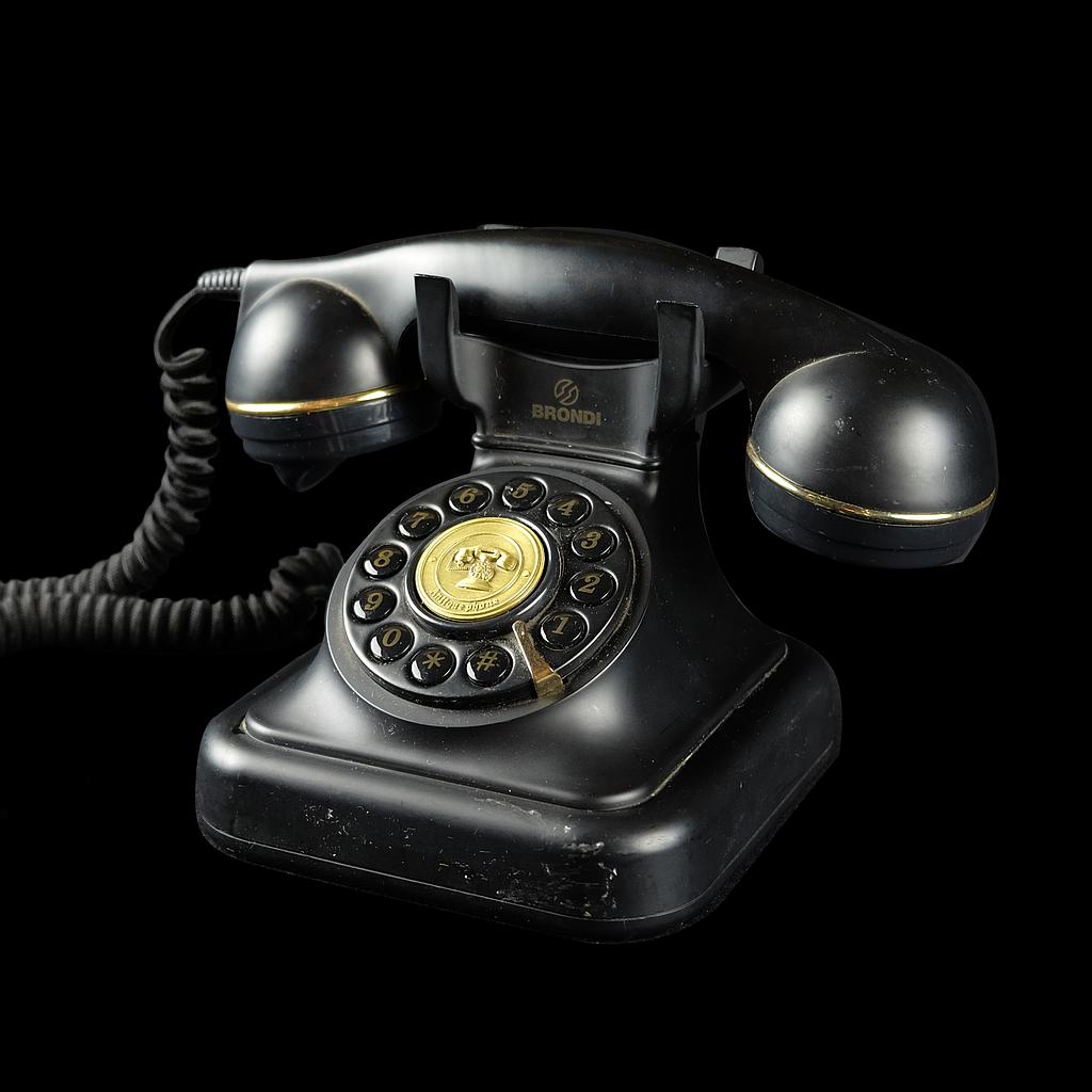 schwarzes Telefon 30er Jahre-Nachbau