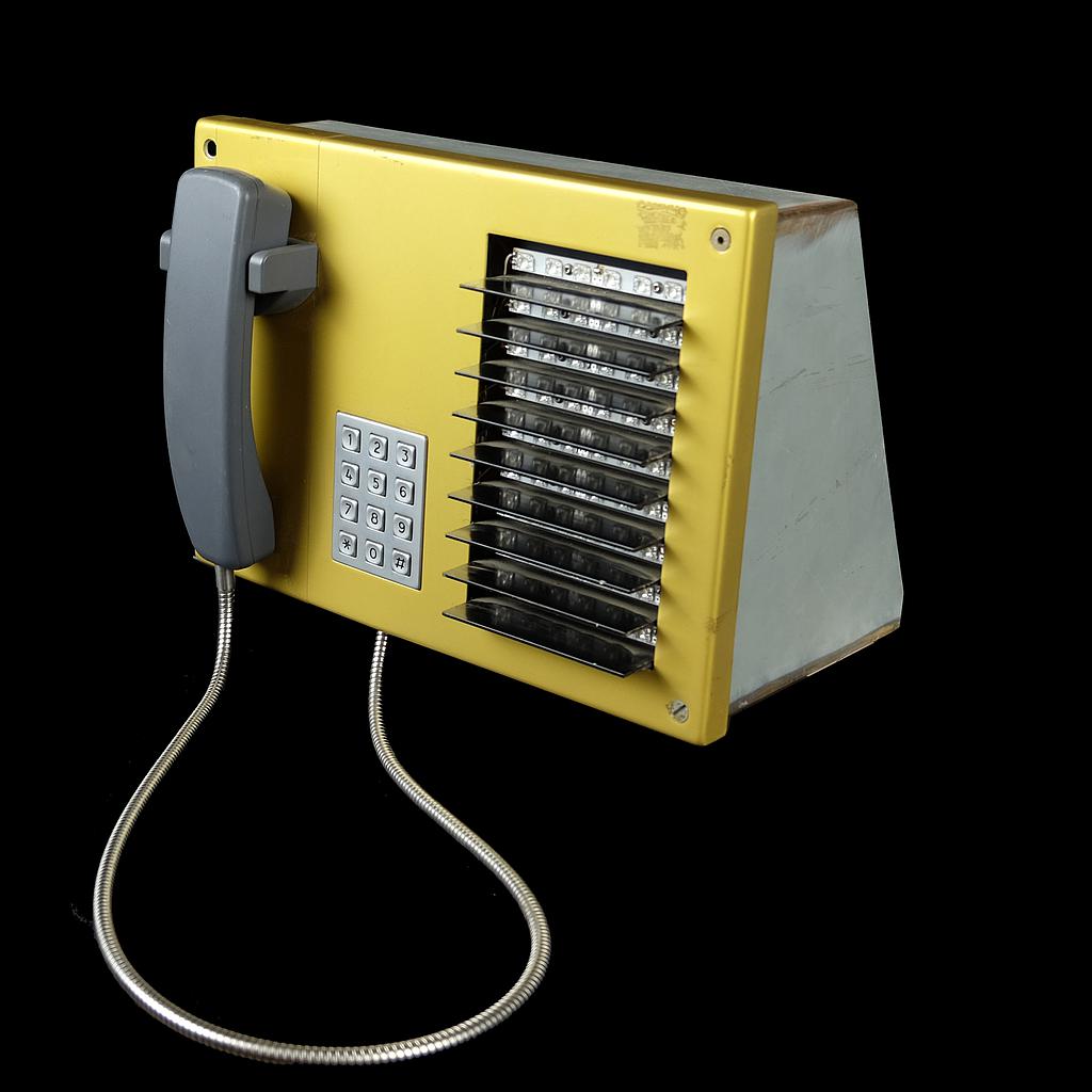 goldene Telefonanlage mit LEDs