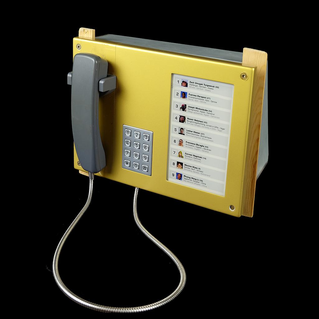 goldene Telefonanlage mit Durchwahl