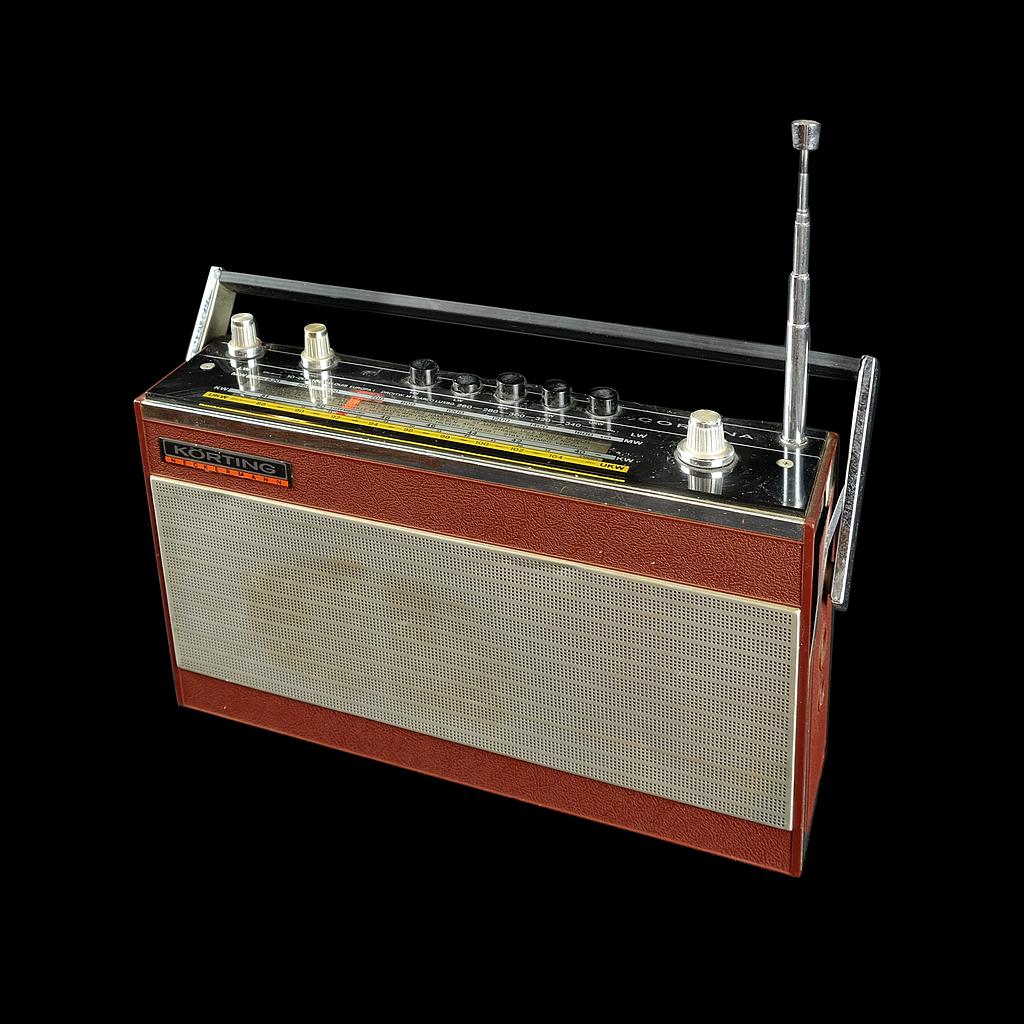 rostbraunes Kofferradio, 60er Jahre