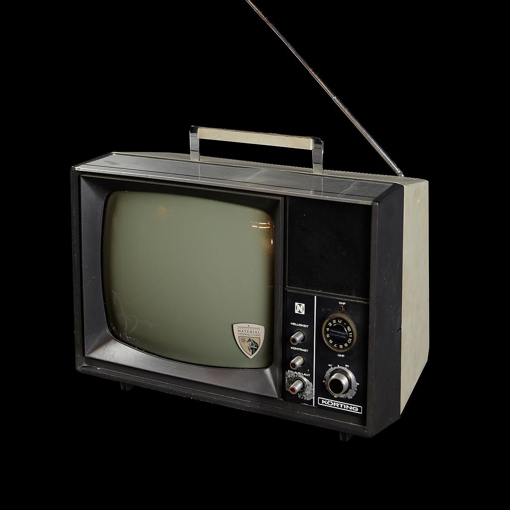 kleiner, tragbarer Röhrenfernseher mit Antenne