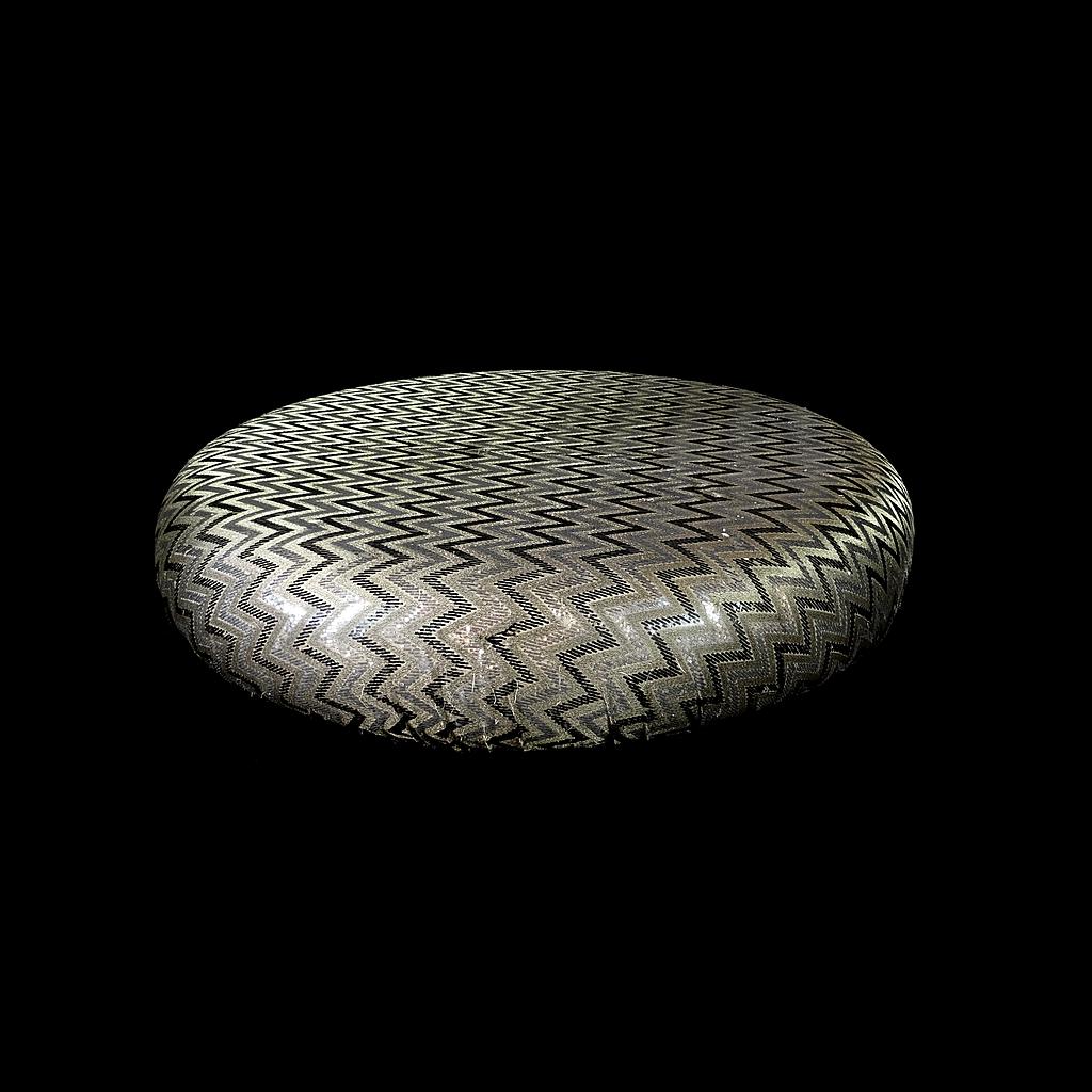 Sitzinsel, silber schwarz, rund
