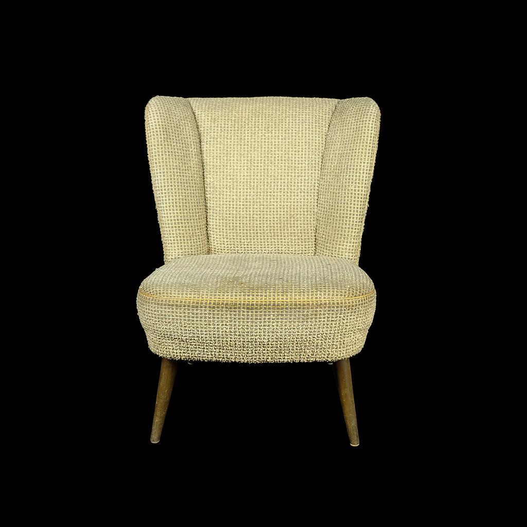 Sessel, grau kariert, Cocktailsessel