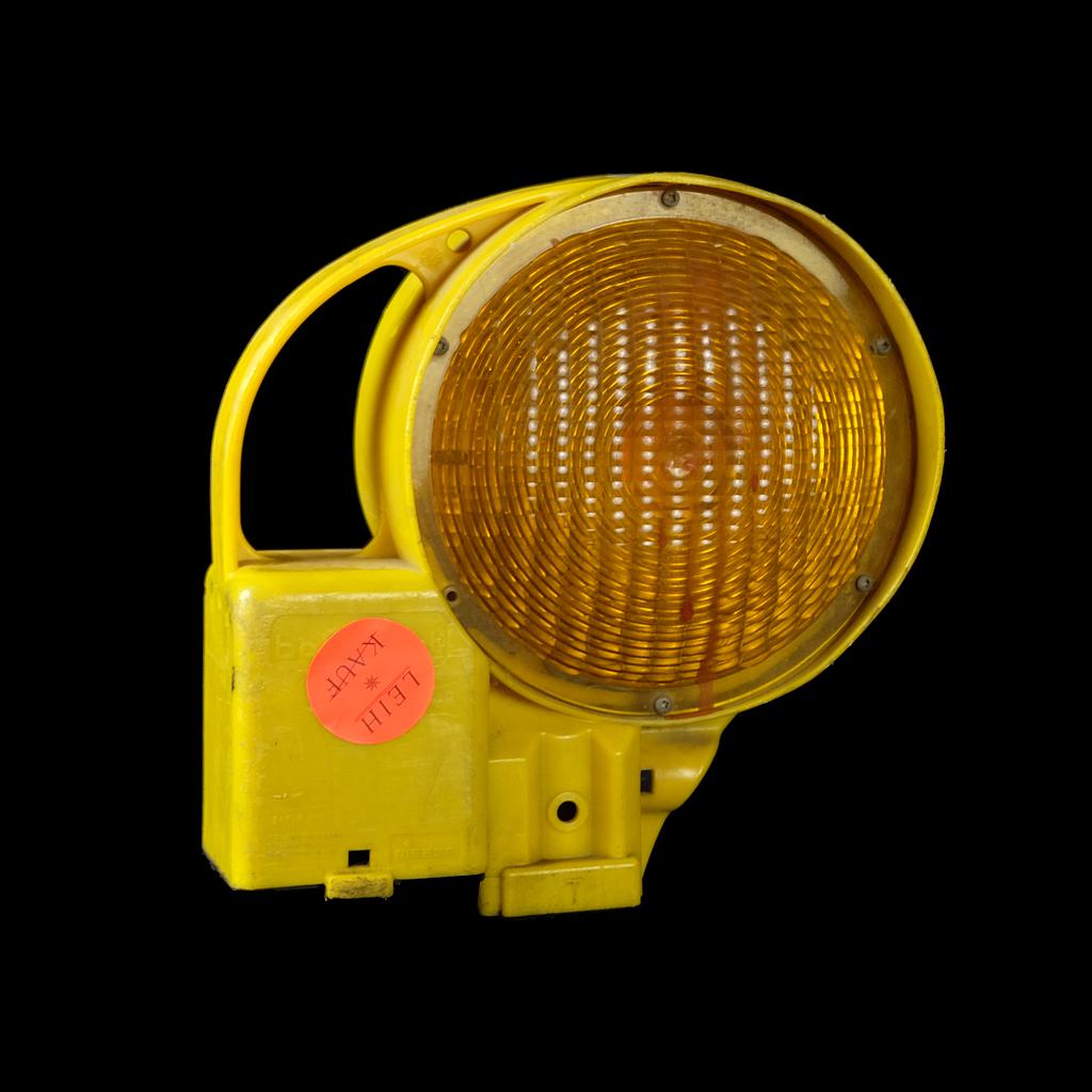 große gelbe Baustellenlampe