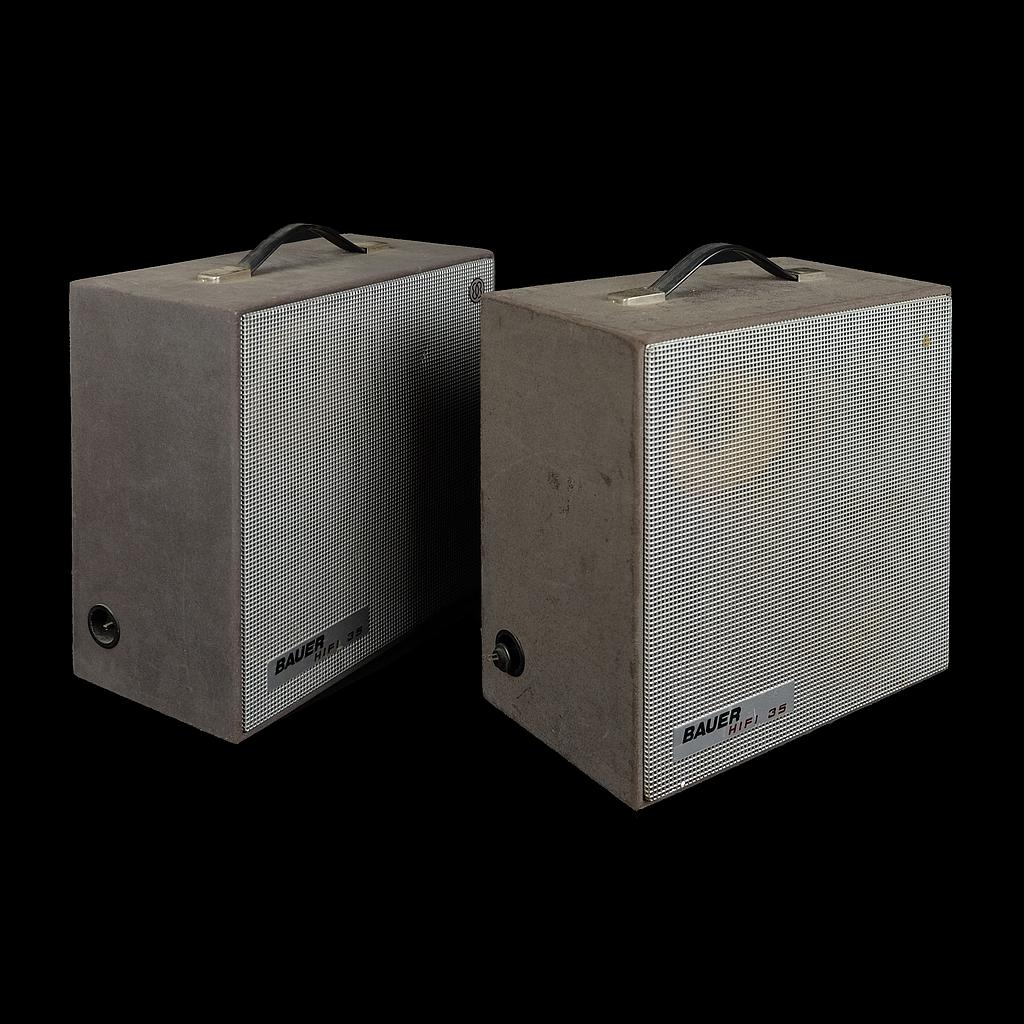 braune Lautsprecherbox Bauer HIFI 35