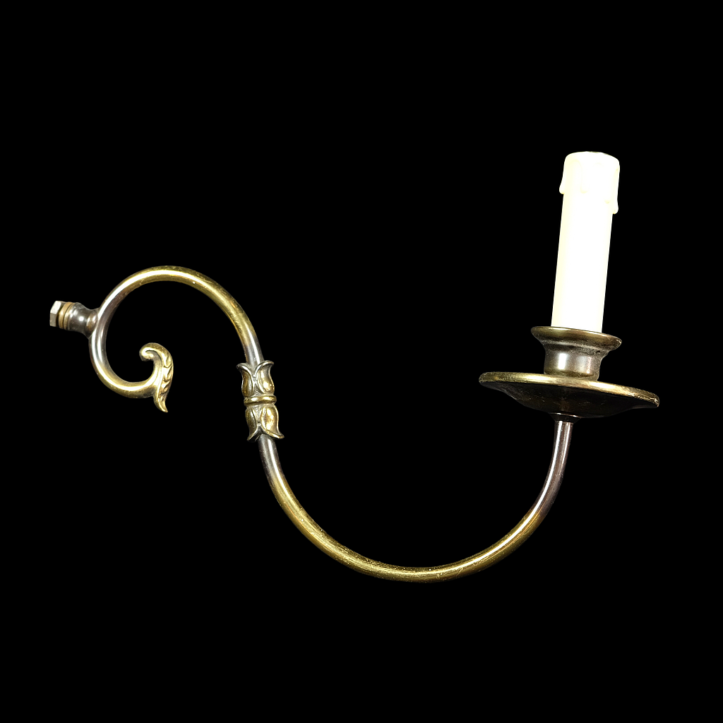 einarmige Wandlampe aus Messing