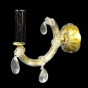 einarmige Wandlampe mit Plexiglasverzierungen