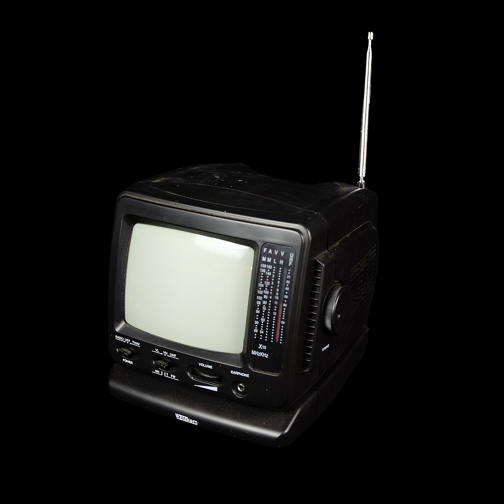 schwarzes Fernsehradio Wetekom