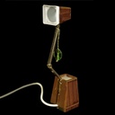 kleine Tischlampe Goldpfeil in Holzoptik