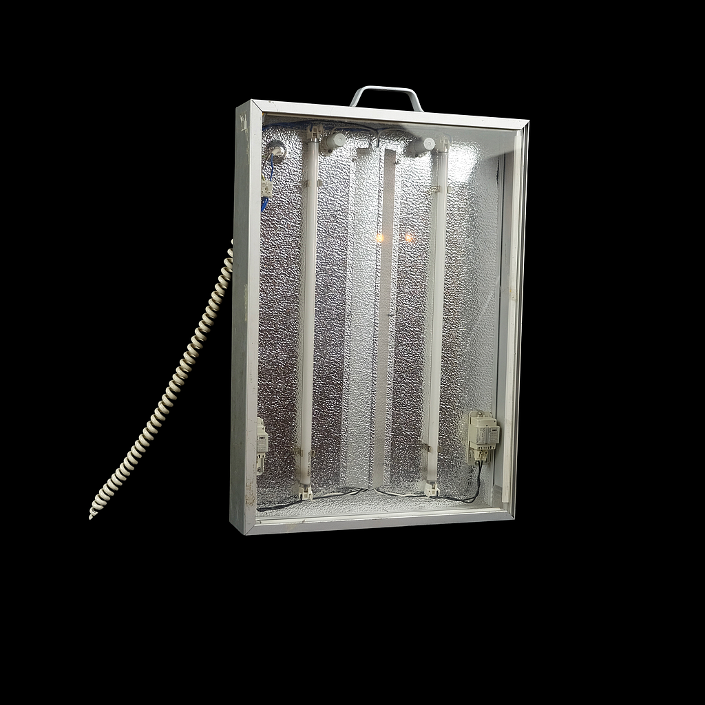 weißer Leuchtkasten mit Neonröhren