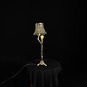 Miete - Tischlampe mit Glasschirm