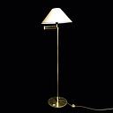 Miete - Stehlampe mit hellem, kurzem Schirm und Schwenkgelenk
